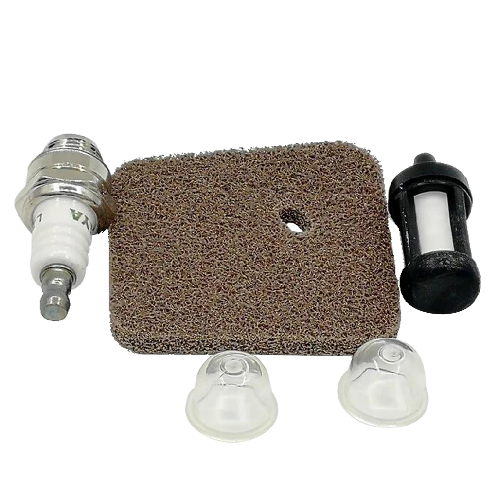 1 set of Air Filter Fuel Filter Spark Plug Primer Bulb Kit for Stihl fs38 fs45 fs46 fs55 hs45 fc55 km55 km55r - view 2