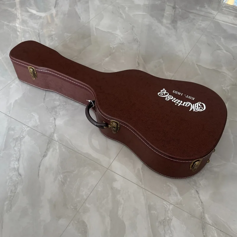 41-inch Hard Acoustic Guitar Case High-quality Vintage Brown Portable Durable Folk Guitar Box Musical Instrument Accessories