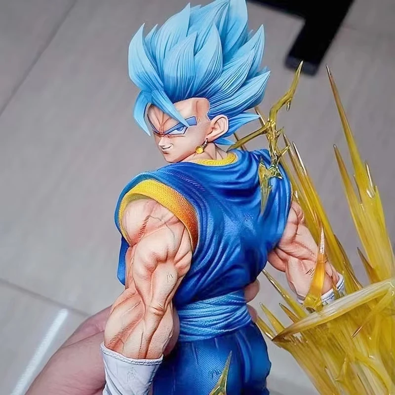 Figurine Vegetto Dragon Ball, 3 têtes, Statue en PVC, modèle de collection, décoration de bureau, jouets personnalisés, cadeaux d'anniversaire