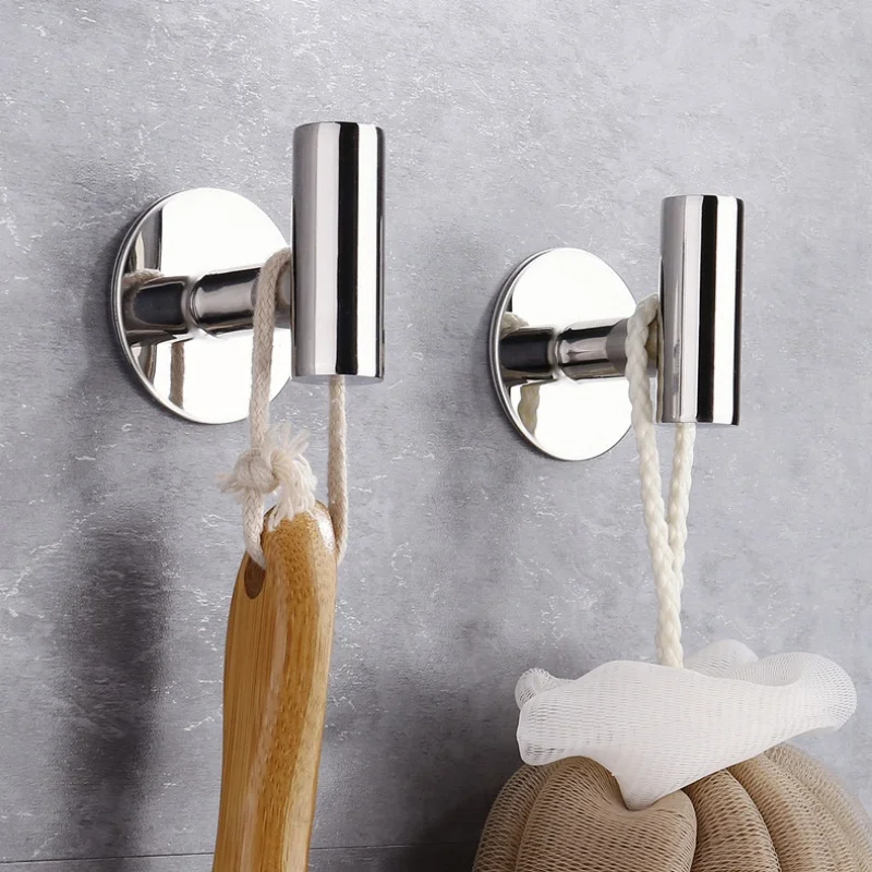 Adhesive/Screws Wall Hooks Door Key Clothes Coat Hanger Hooks Bathroom Robe Towel Holder Organizer Hanging Hook Kitchen Hardware