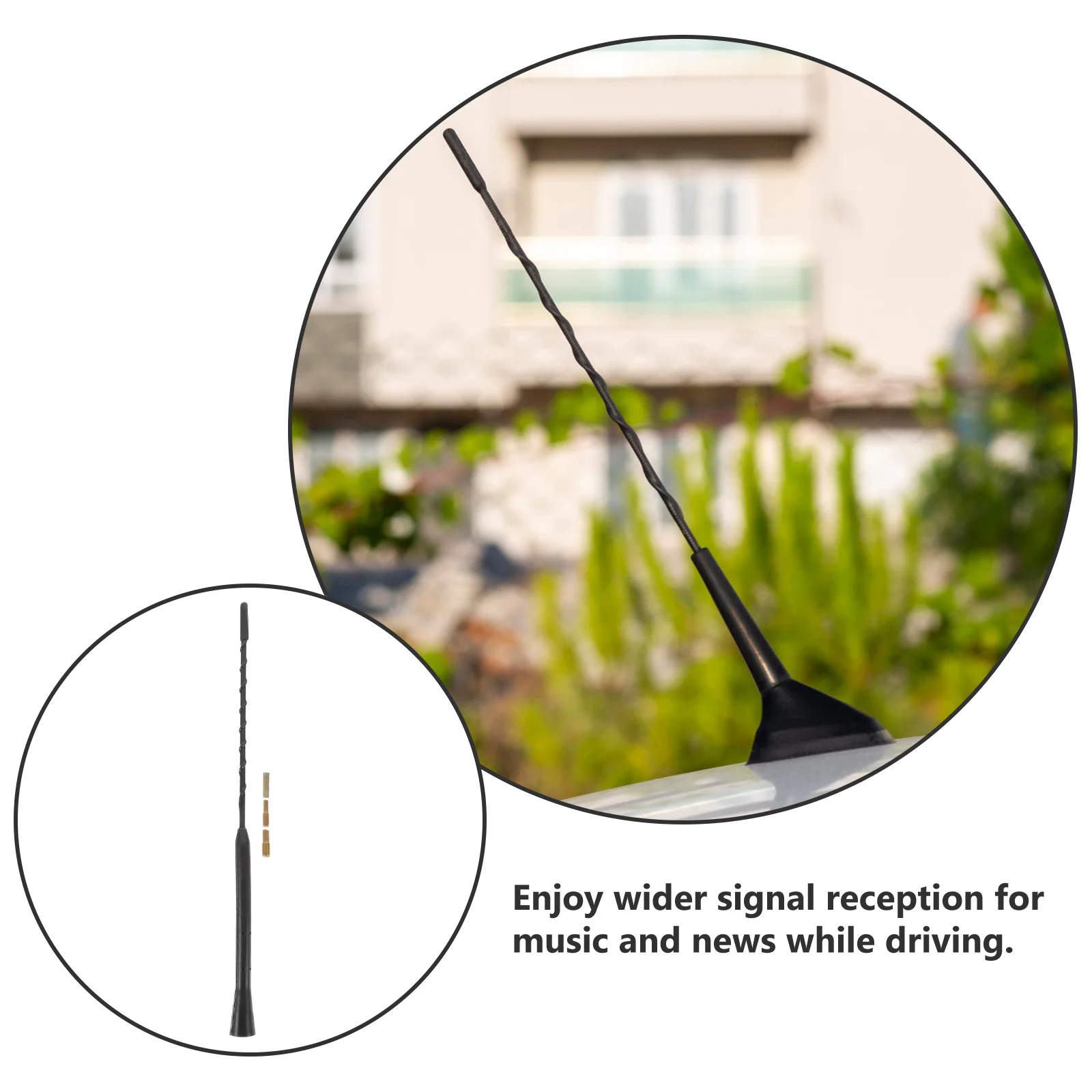 

Car Roof Mast Antenna Universal Vehicle Roof Mount Radio Signal Amplifier Easy Installation Radio Antenna Replacement Car