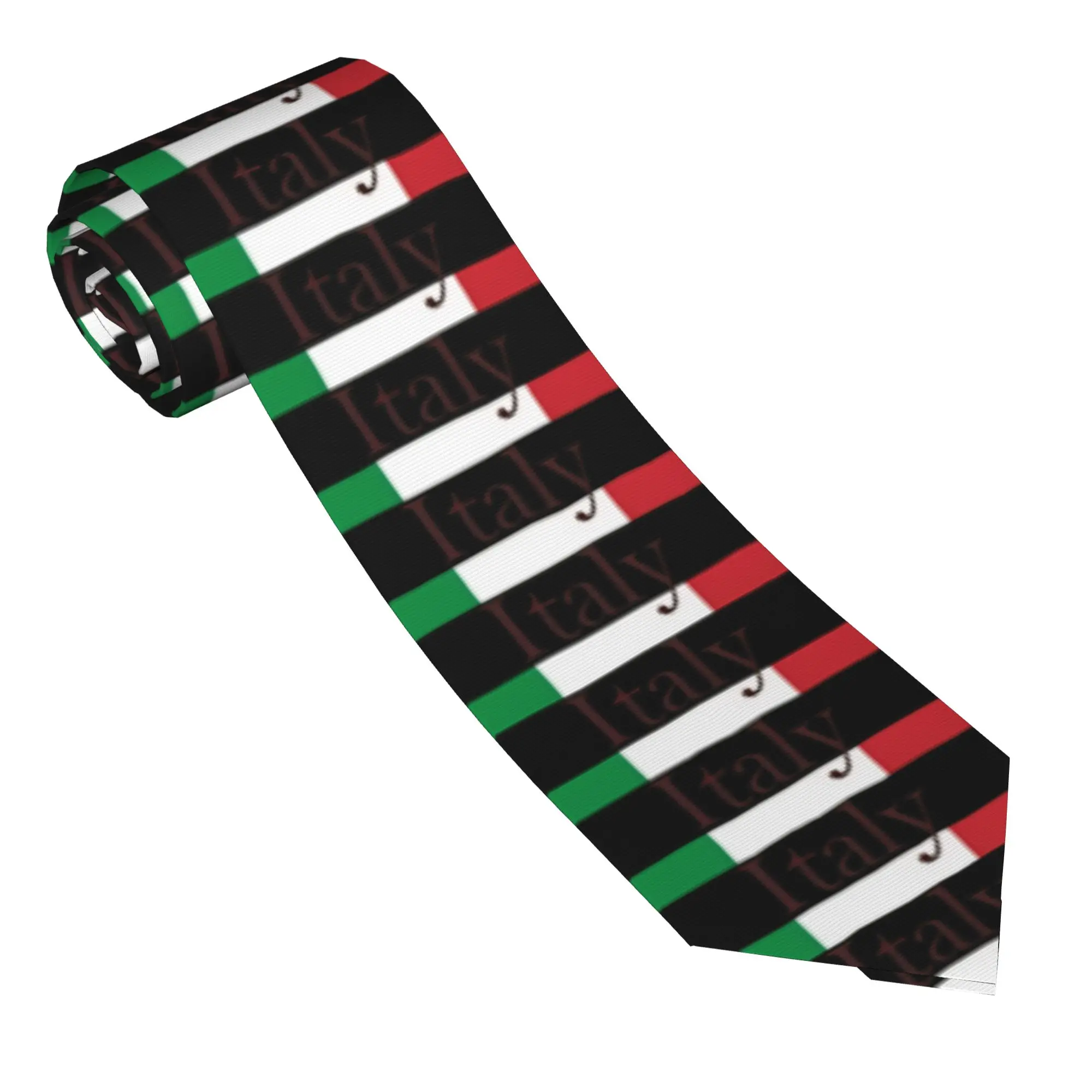 Italy Flag Tie  Cosplay Party Neck Ties Men Women Classic Casual Necktie Accessories Quality Custom DIY Collar Tie