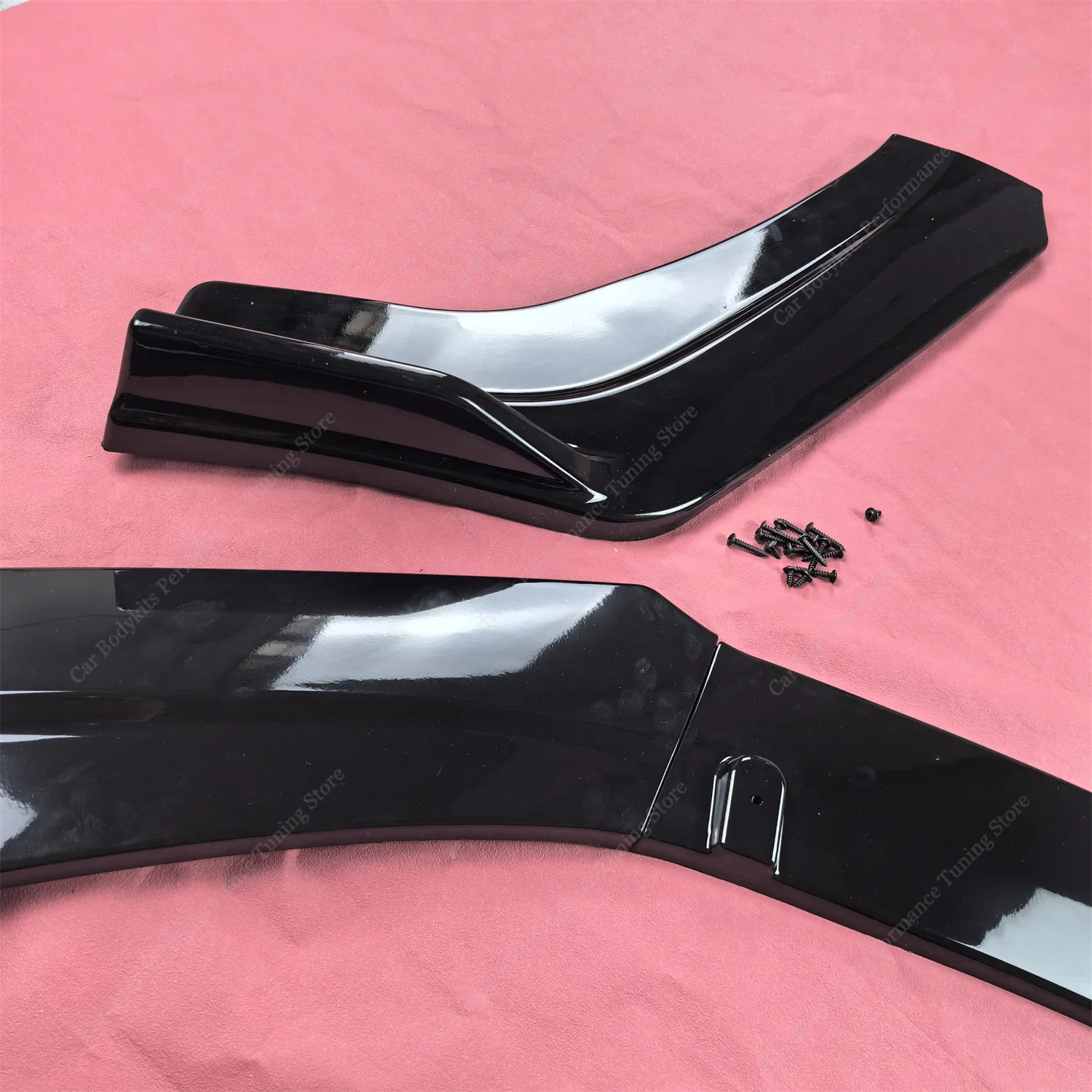 Gloss Black 3Pcs Front Bumper Lip Spoiler Splitter Diffuser For AUDI TT 8J TFSI FSI TDI Standard 2006-2014 Tuning