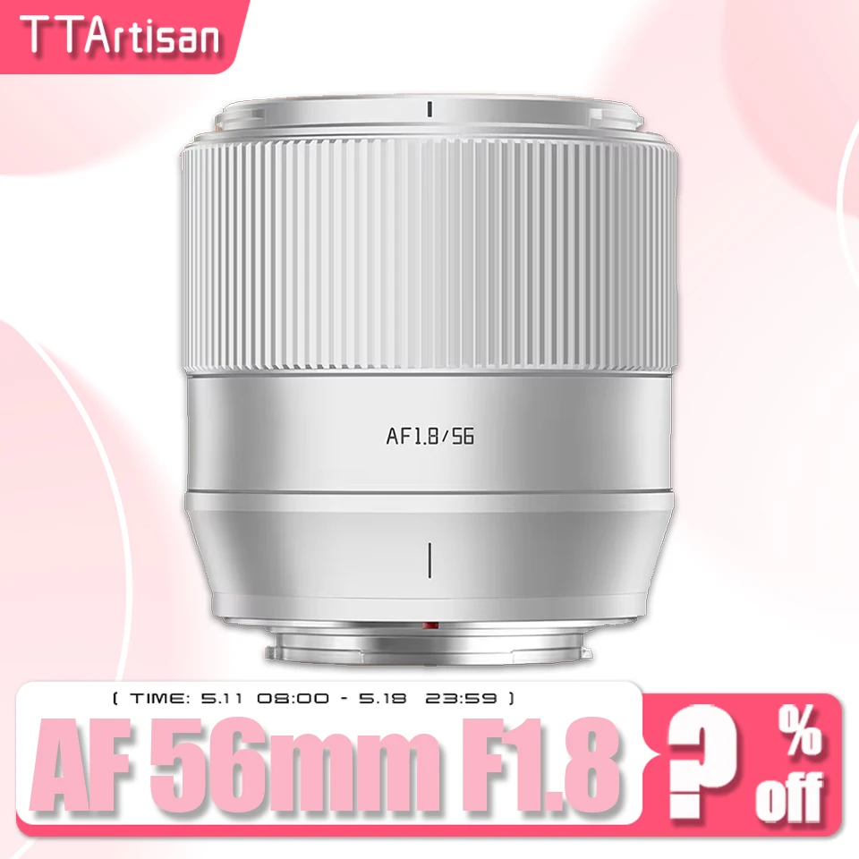 

TTArtisan AF 56mm F1.8 Camera Lens for Portrait Photography with Sony E Fujifilm XF Nikon Z Mount A6400 a7rIII XT-30 ZFC Z5 Z6
