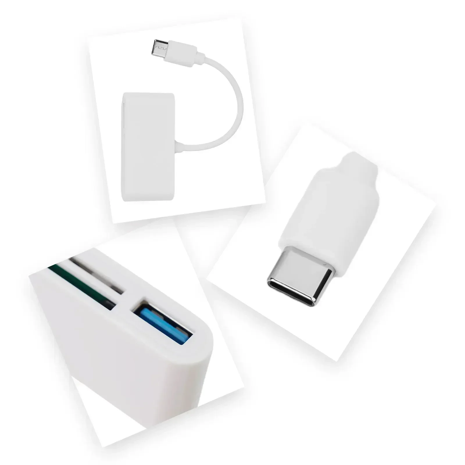 Geeignet für Mobiltelefone, 3-in-1-Kartenleser, USB-C, Android/TF, Multifunktions-Speicherkarte, OTG-Adapter