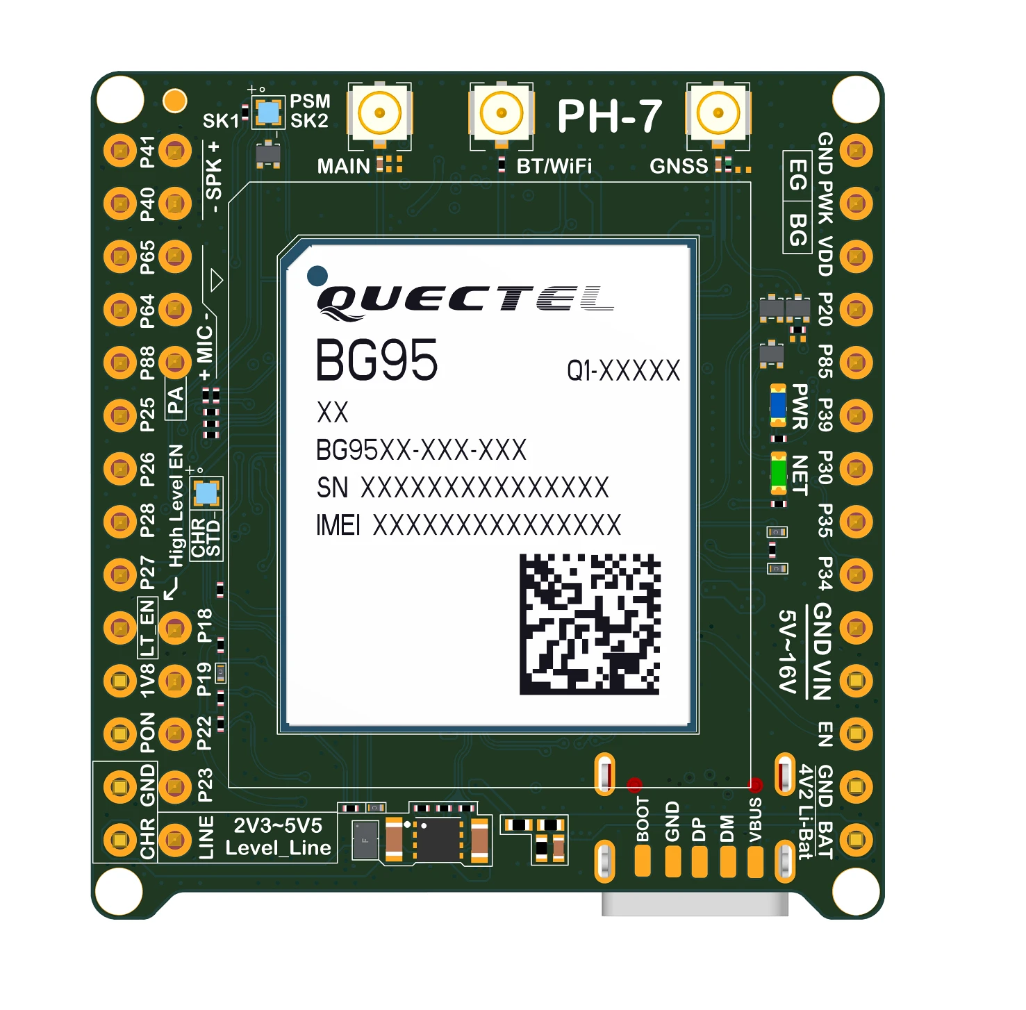 Quectel BG95-M3 Evaluation Board Open Python Secondary Development GPS Receiver LTE Cat M1/Cat NB2/EGPRS Modem