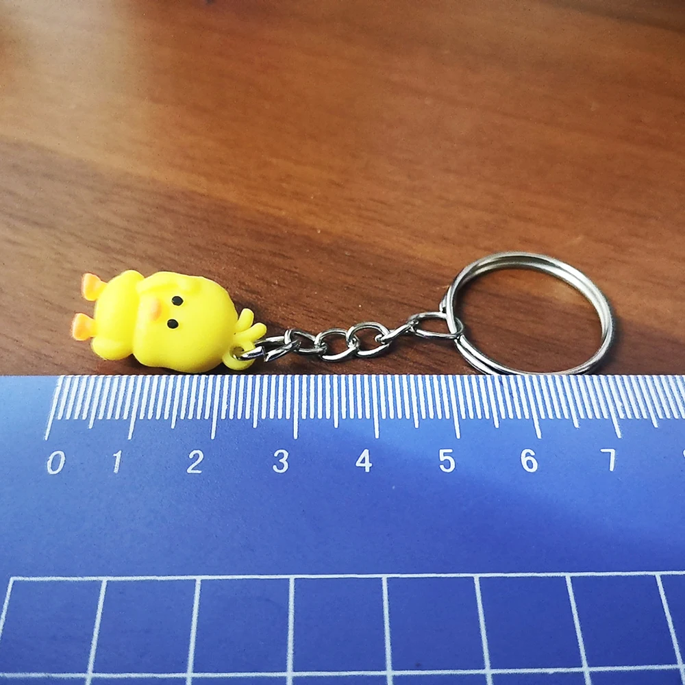 Mini Cute Little Yellow Duck Cartoon Key Rings Keychain Key Chain Pendant