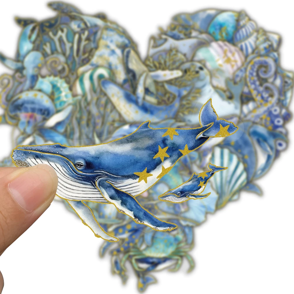 50/100 قطعة ملصقات الحياة البحرية الحنين الساخن ختم نمط نمط الجمالية دراجة الهاتف المحمول دراجة نارية الكتابة على الجدران ملصق