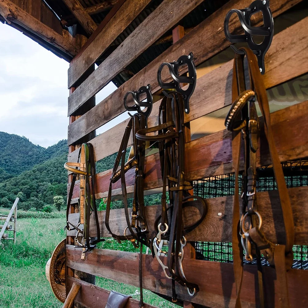 Horse Bridle Rack with Tubes and Screw Bridle Bracket Horse Tack Storage Halter Hanger Bridle Holder Horse Barn Supplies