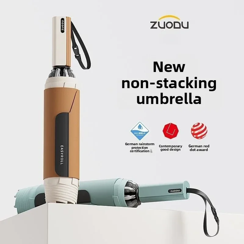 ZUODU Automatic Reverse Folding Umbrella Windproof Large Reinforced Frame Auto Open Close Compact Reverse Umbrella