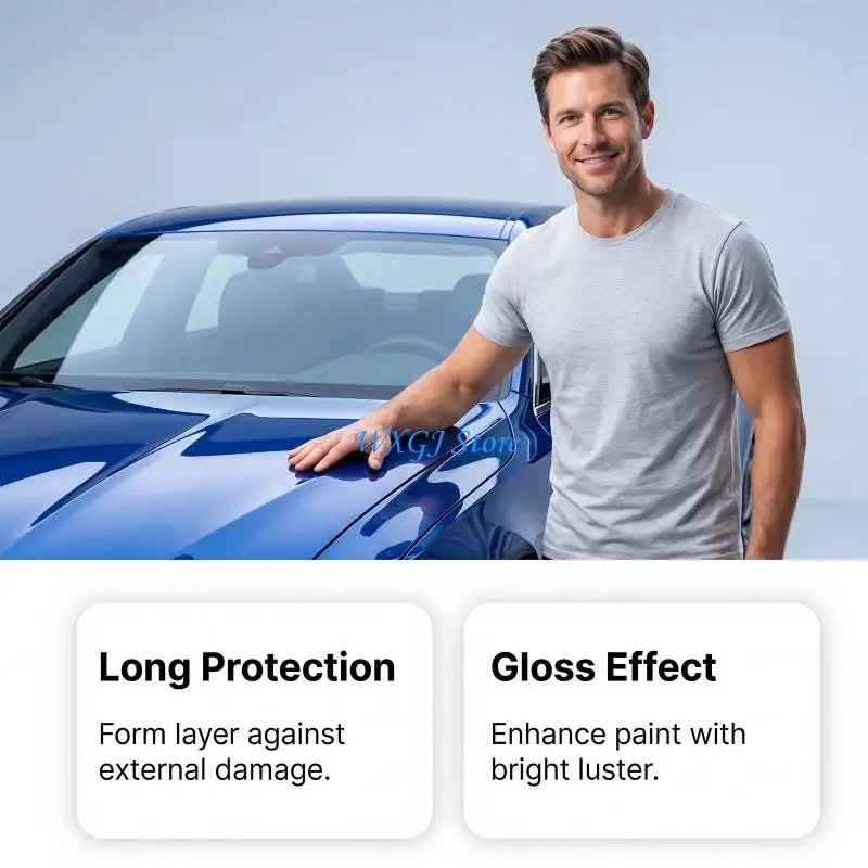 37JE Car Coating Agent 355ML Quick Effect Paint Gloss Care, Water Beading Support, Easy Wipe Exterior for Cars and Motorcycles
