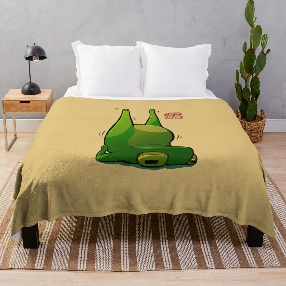 Yoga Frog Candlestick Pose Throw Blanket sofa bed Bed Fashionable Furry Blankets