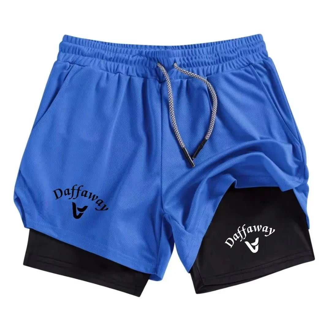 Männer Fitness Gym Training 2-in-1 Sportshorts Goku Anime Laufen Schnelltrocknend Training Joggen Doppeldeck