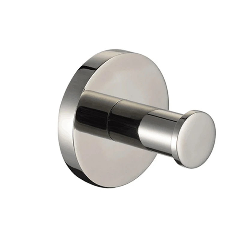 

304 Stainless Steel Single Clothes Hook Bathroom Pendant Circular Base Single Clothes Hook Bathroom Accesserios Chrome