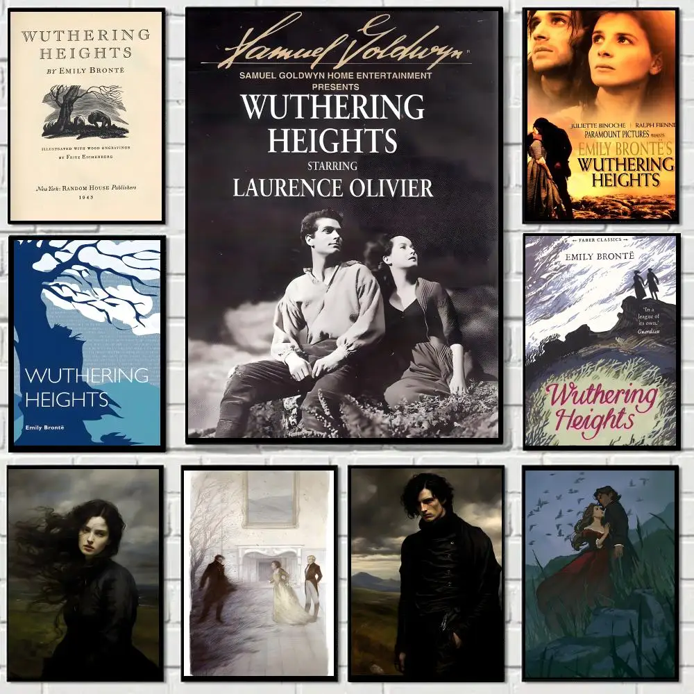 W-Wuthering Heights Movie Poster Self-adhesive Decal Living Room Bedroom Party Bar Decor Moisture-proof Fade-resistant