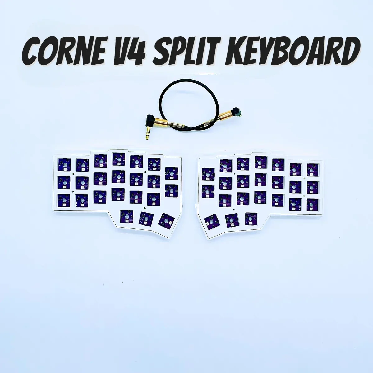 Corne V4 Split Keyboard Kit Wired Support VIAL Customized RGB Hot Swap Ergonomic Game Left and Right Handed Mechanical Keyboards