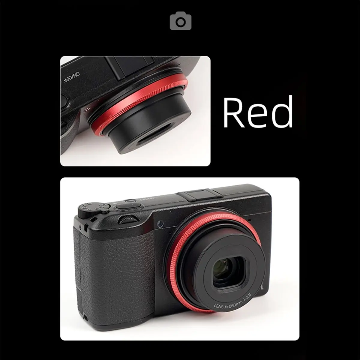 Lens Ring for II GR2 Aluminium Alloy Lens Decoration Lens Bezel Protector Ring A