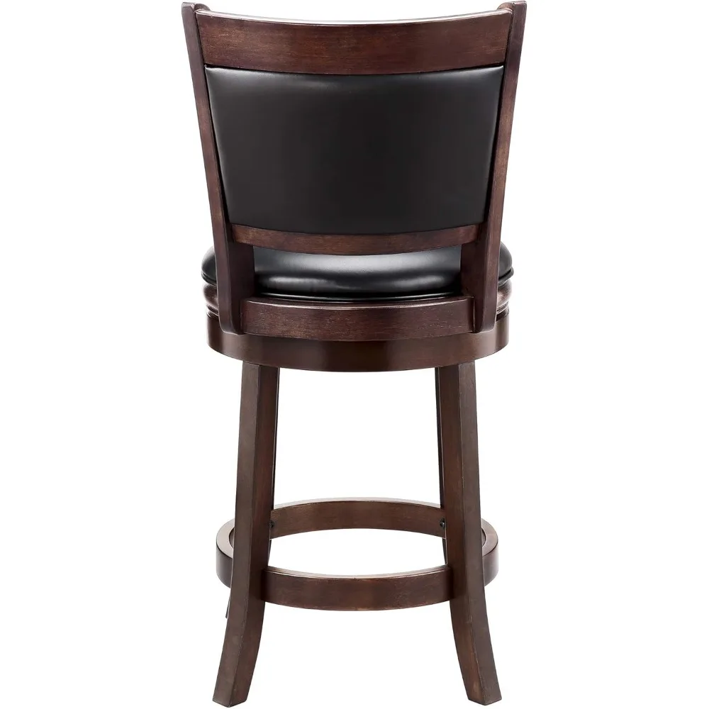 Caféstoelen, draaibare tegenhoogte 24 inch zithoogte cappuccino set van 2 caféstoelen