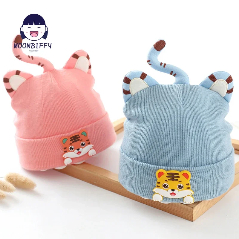 0-12Month Cartoon Animal Tiger Beanie Hat for Newborn Baby Hats Toddler Infant Knitted Hat Kids Girl Boy Winter Warm Bonnet