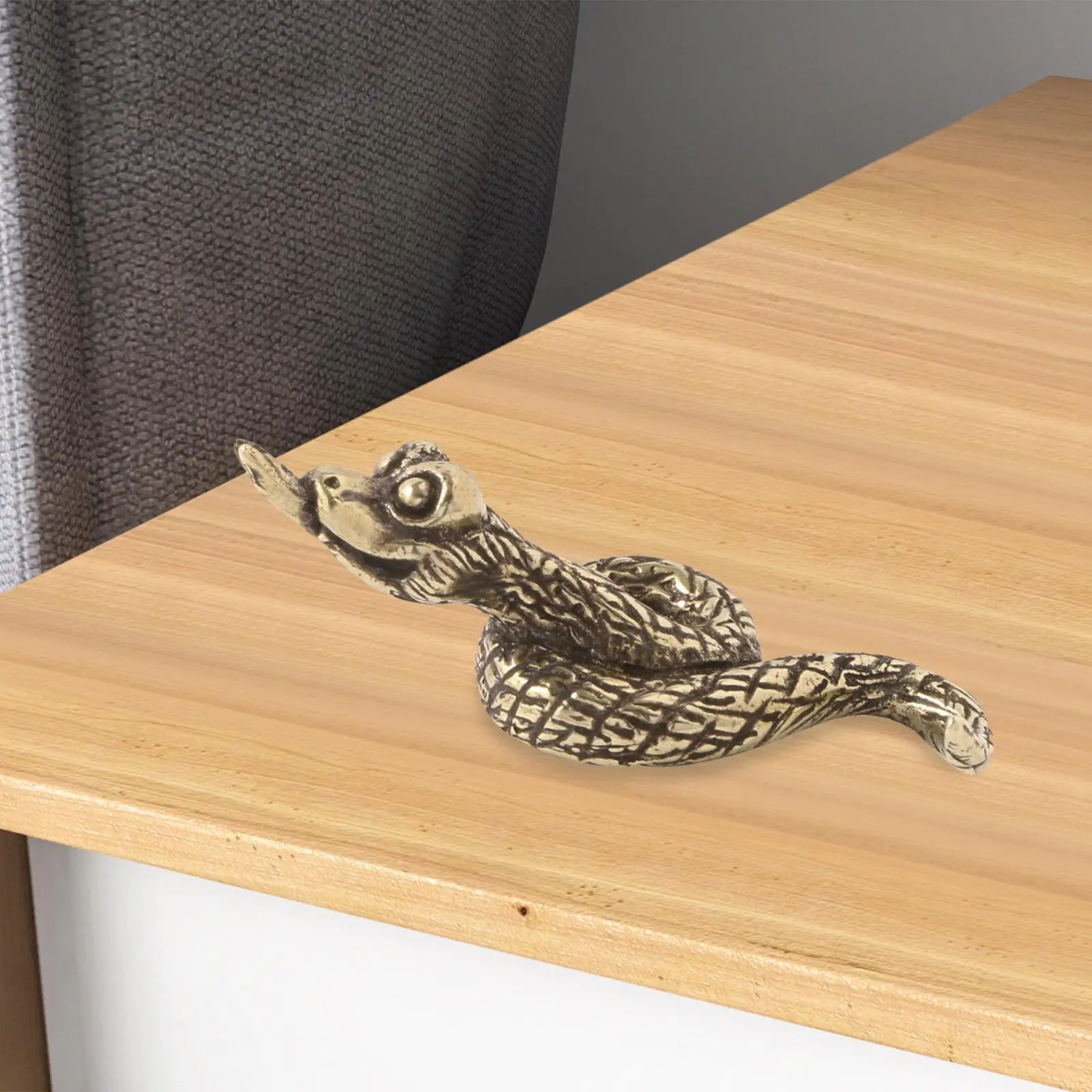 Patung Ular Kecil Hadiah Teman Dekorasi Desktop Patung Hewan Miniatur