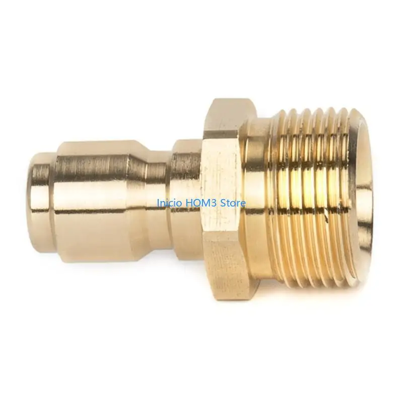 

A5YD 1 Pair Brass-3/8 Inch Quick Release Connector with M22 Thread 15mm Pin Adaptor For High Pressure Washer Hose And Outlet