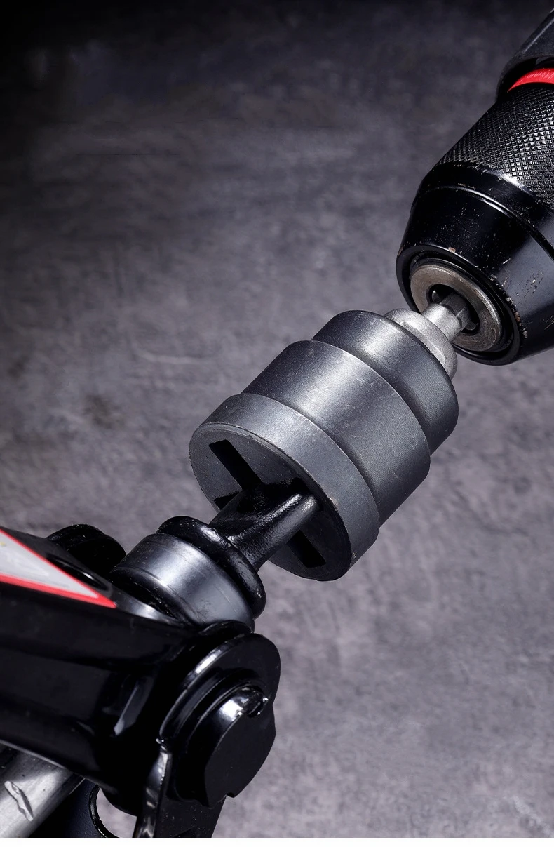 Presa adattatore jack a forbice Presa universale per trapano a percussione elettrico in acciaio al cromo vanadio Chiave a cricchetto Accessorio per strumento di sollevamento jack per auto