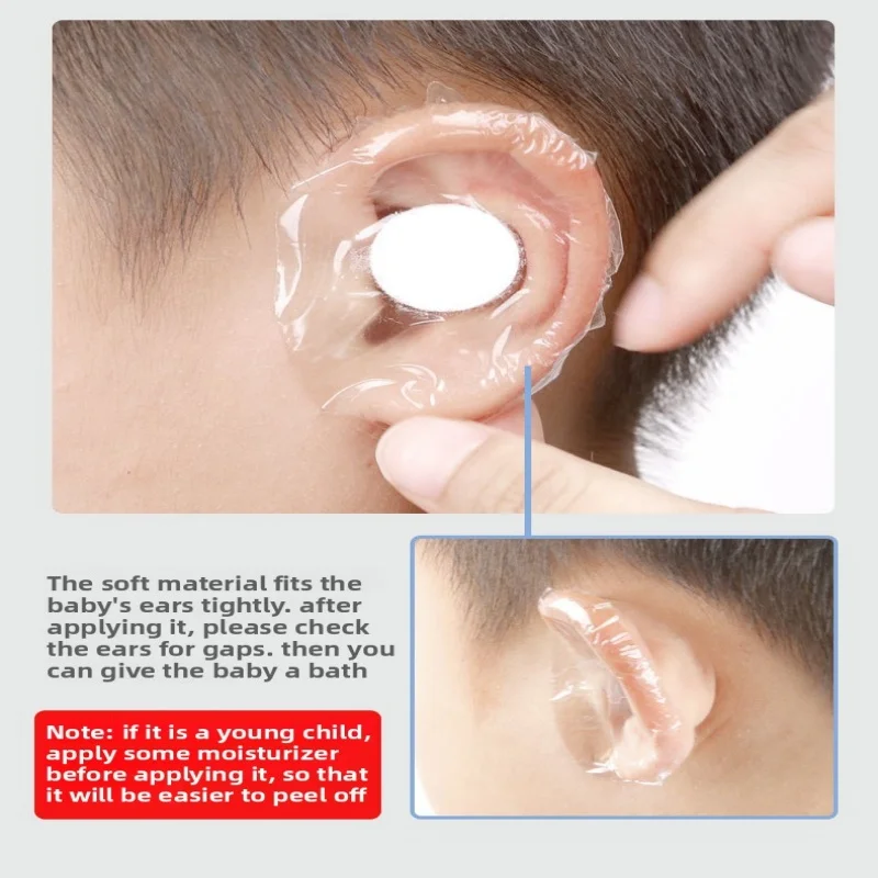 

Waterproof Ear Patch PU Film For Baby Bathing Ear Protection Hair Washing Swimming Water Ingress Prevention Ear Protection Patch