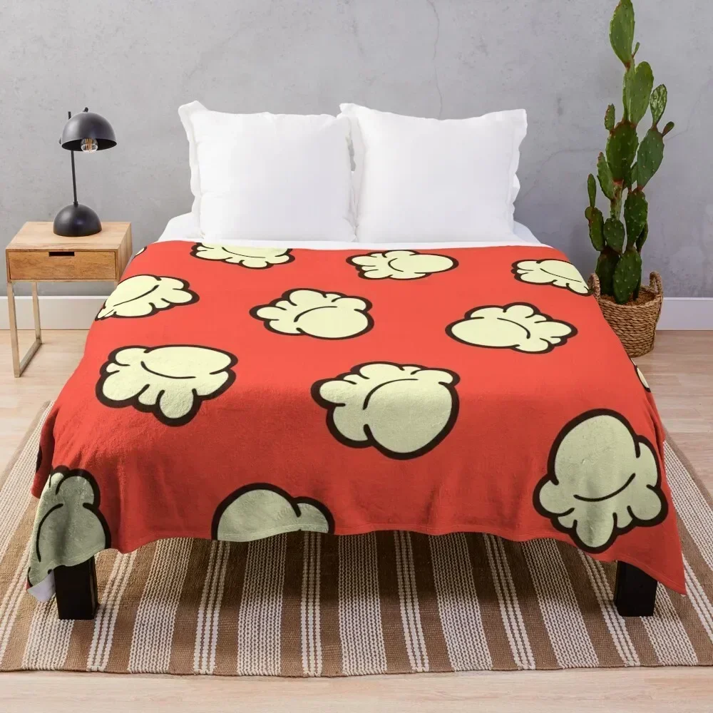 

Popcorn Pattern Throw Blanket Travel Size Cozy Blanket for Plane Train