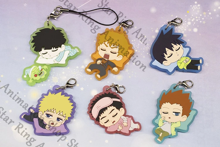 

Anime Mob Psycho 100 Mobu Saiko Hyaku Hanazawa Teruki Flexible Glue Bag Pendant Keyring Keychain Cospaly Gift Cartoon
