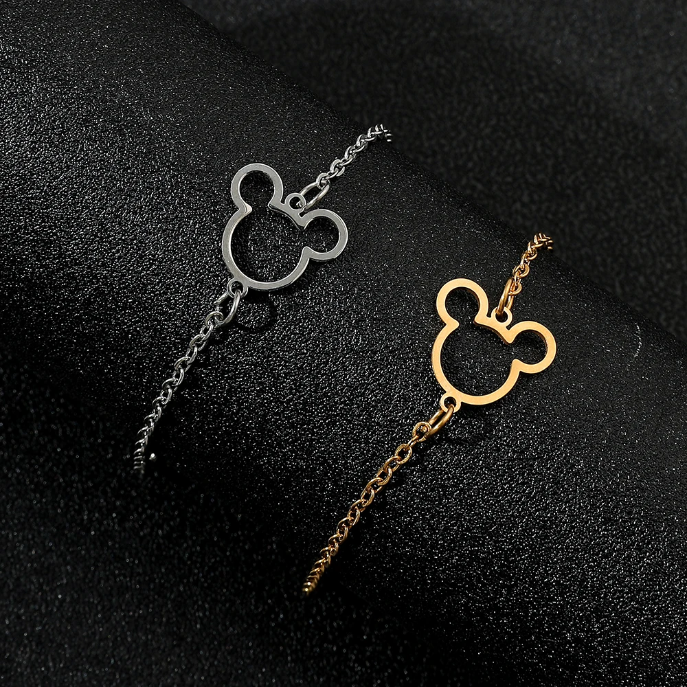 Disney Cartoon Anime Mickey Mouse Bracelet Fashion Cute Mickey Mouse Bangle For Women Girls Jewellery Gifts