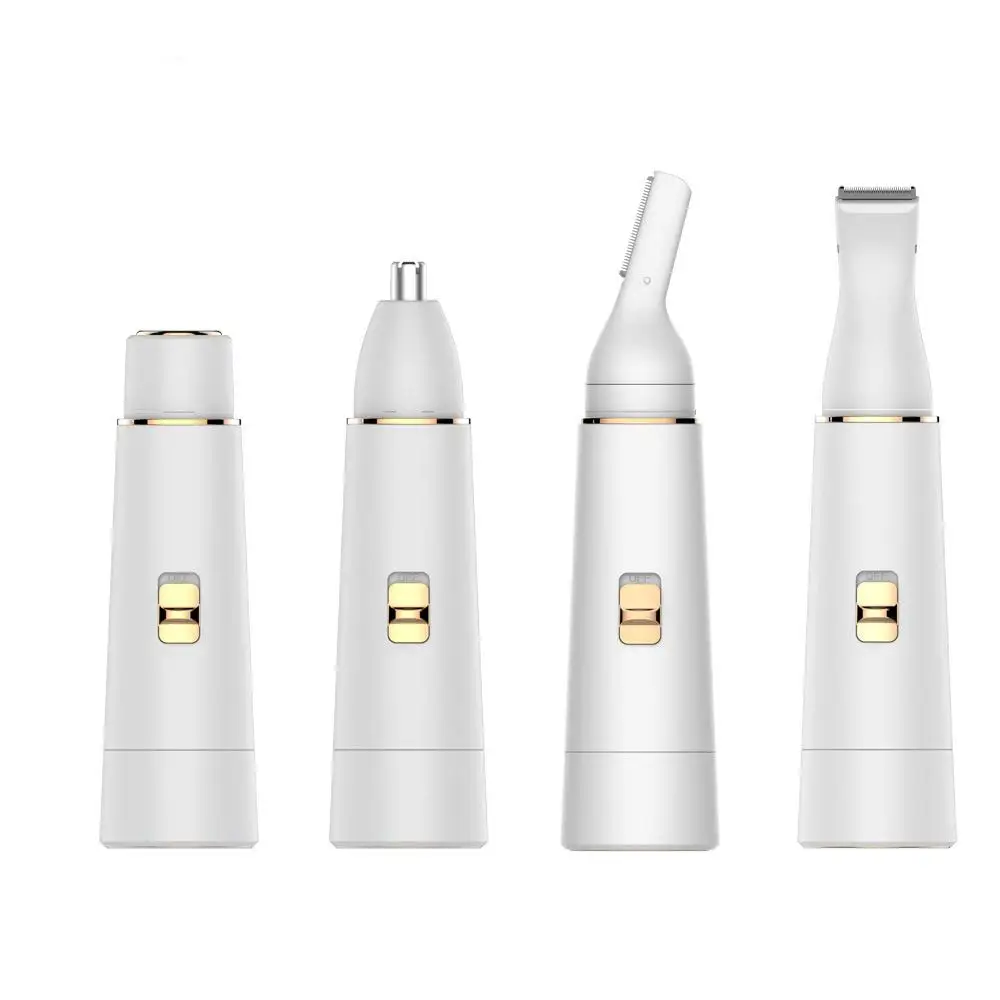 Travel USB Waterproof Mini Hair Trimmer Painless Facial Hair Remover for Women Eyebrow & Nose Trimmer Bikini Hair Removal Device