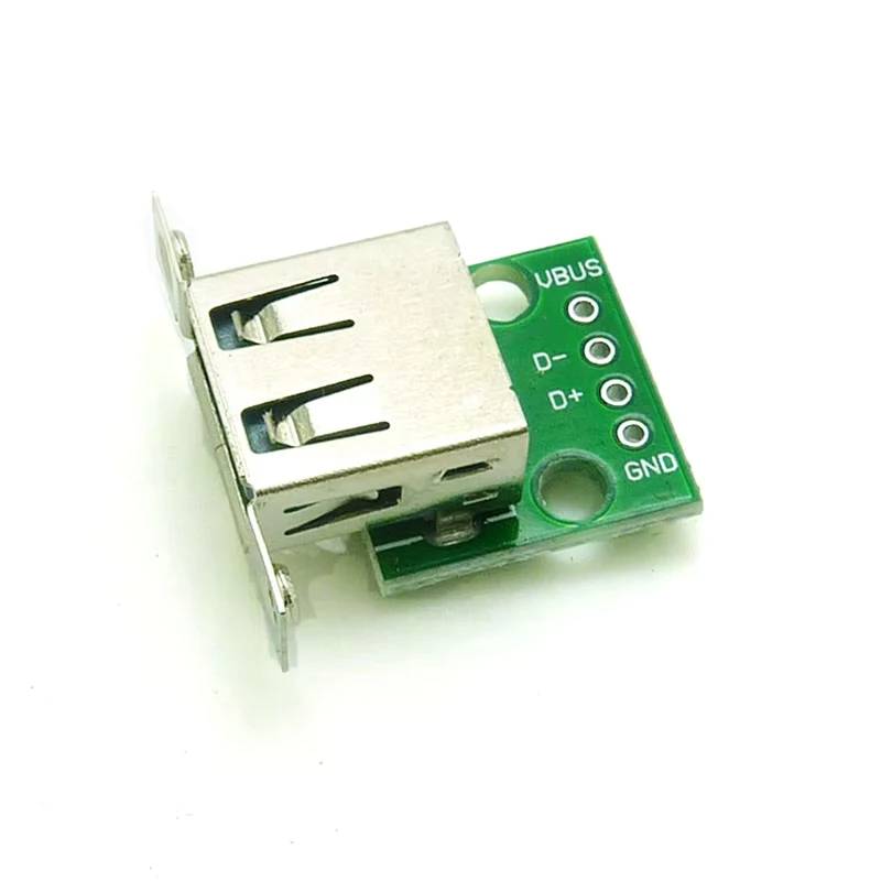 5PCS USB 2.0 A / F female seat a female SMT with screw hole 4P bent foot horizontal plug-in board with fixing hole / ear
