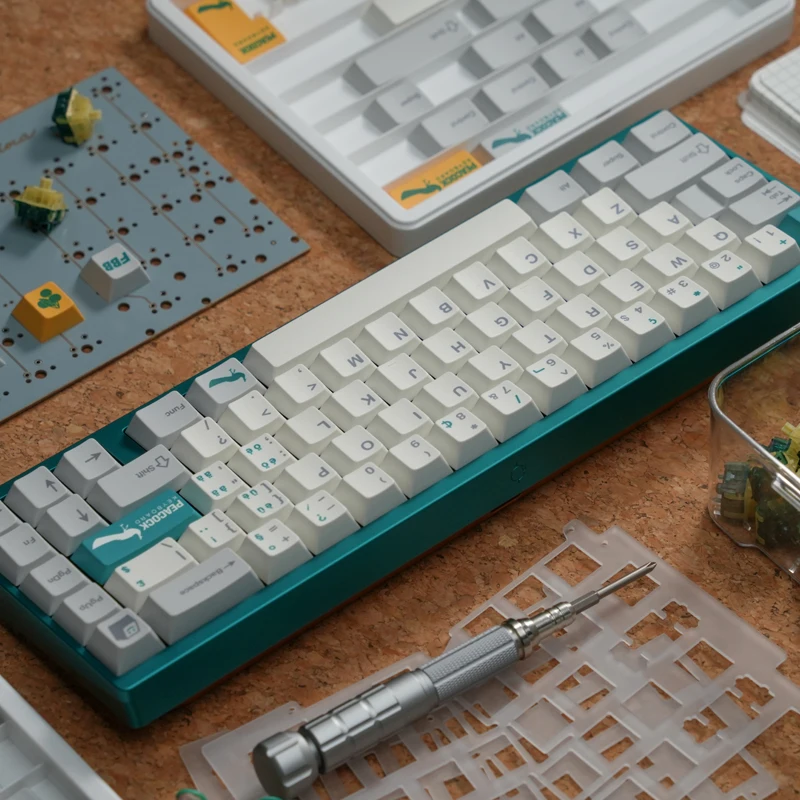 FBB Mechanical Keyboard Keycaps Cherry Profile PBT 145 Keys Peacock Style Keycap DIY Gift 60%, 75%, 80%, 96%, 100% Etc Lay-out