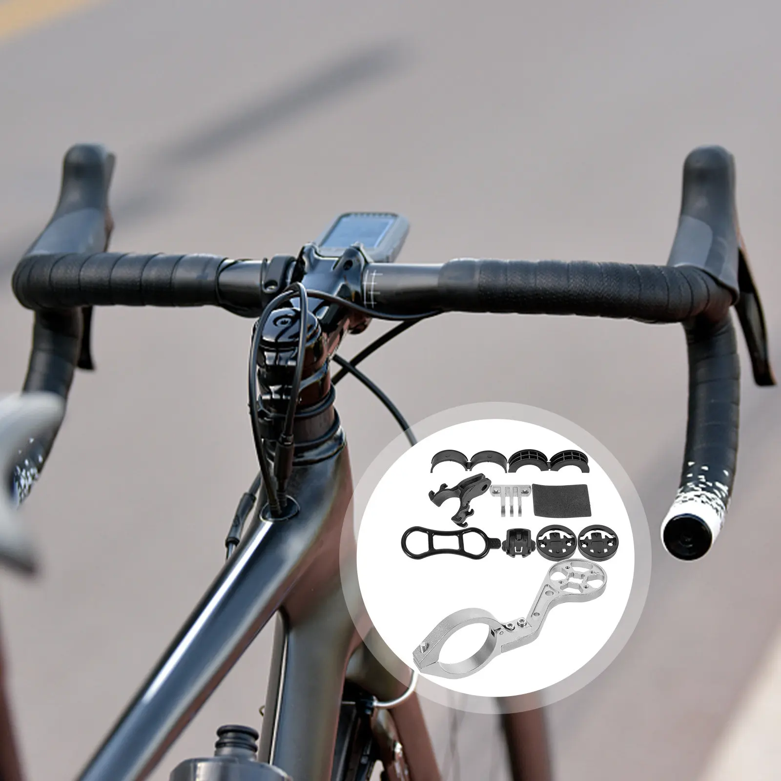 

1Set Bike Stopwatch Mount Stopwatch Holder Bike Computer Mount Adapter Base Aluminum Alloy Durable Easy Install Compatible with