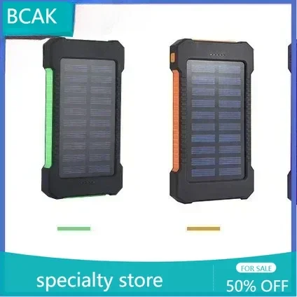 BCAK Specialty Store  Hot style  Power bank200000mAh Solar Power Bank New Portable  Lanyard Compass Outdoor Camping Charging