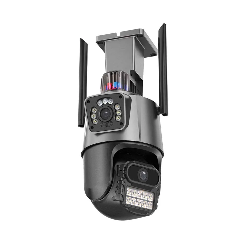 camera de seguranca ao ar livre auto tracking vigilancia a prova dagua lente dupla tela dupla wifi ptz 2k 4mp 8mp icsee 01