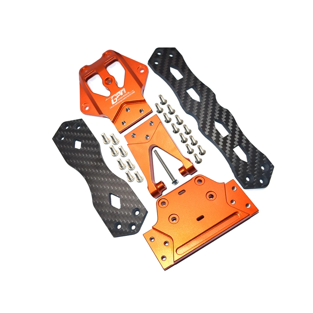 GPM Metal Aluminum + carbon fiber Second floor board Support Plate Support Plate LOS231064 for LOSI 1/10 Lasernut U4 Accessories