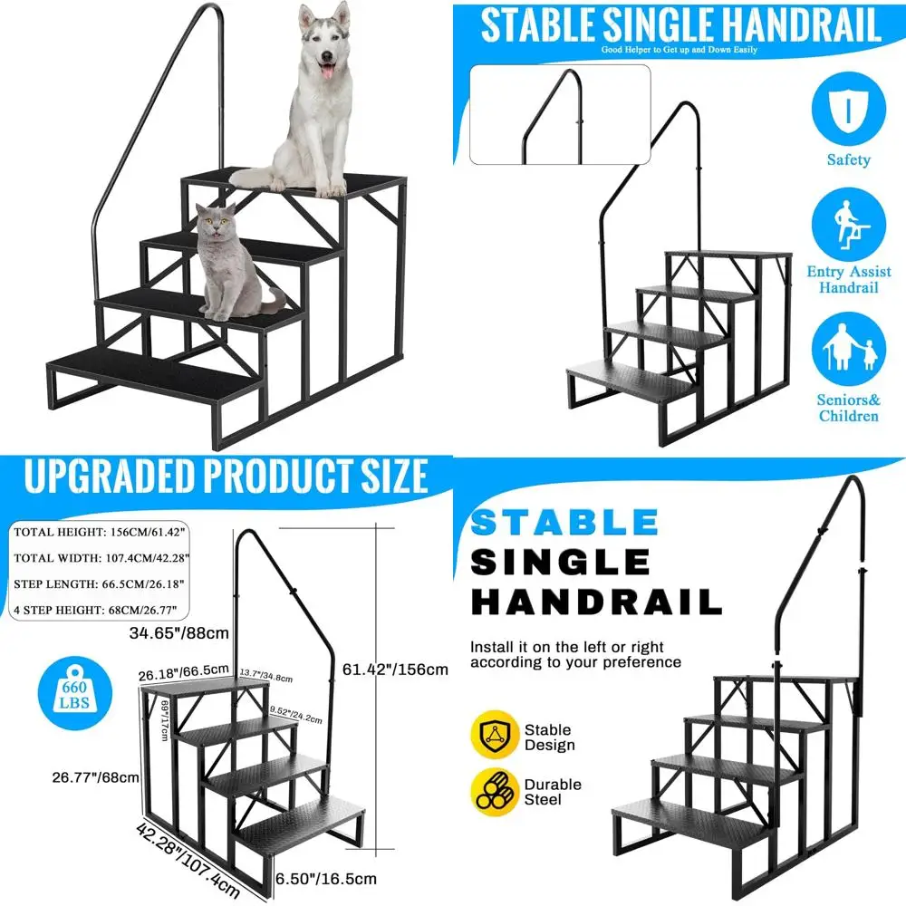 Escada dobrável multiuso de alumínio 7 em 1, extensão resistente, padrão EN 131, 12,5 pés