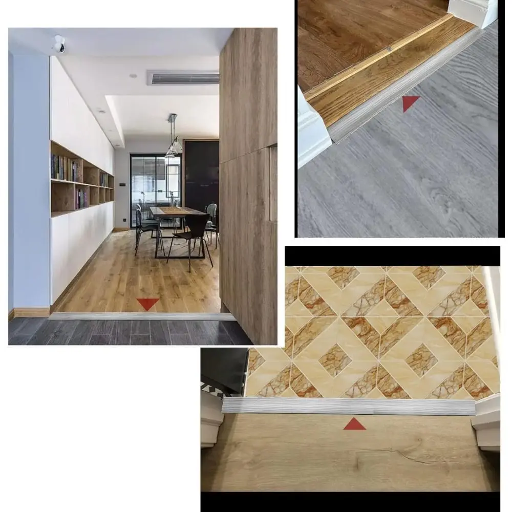 

Carpet To Tile Floor Transition Strip Self Adhesive T-Molding Edging Trim Strip Laminate Wood Grain Divider Strip Doorway