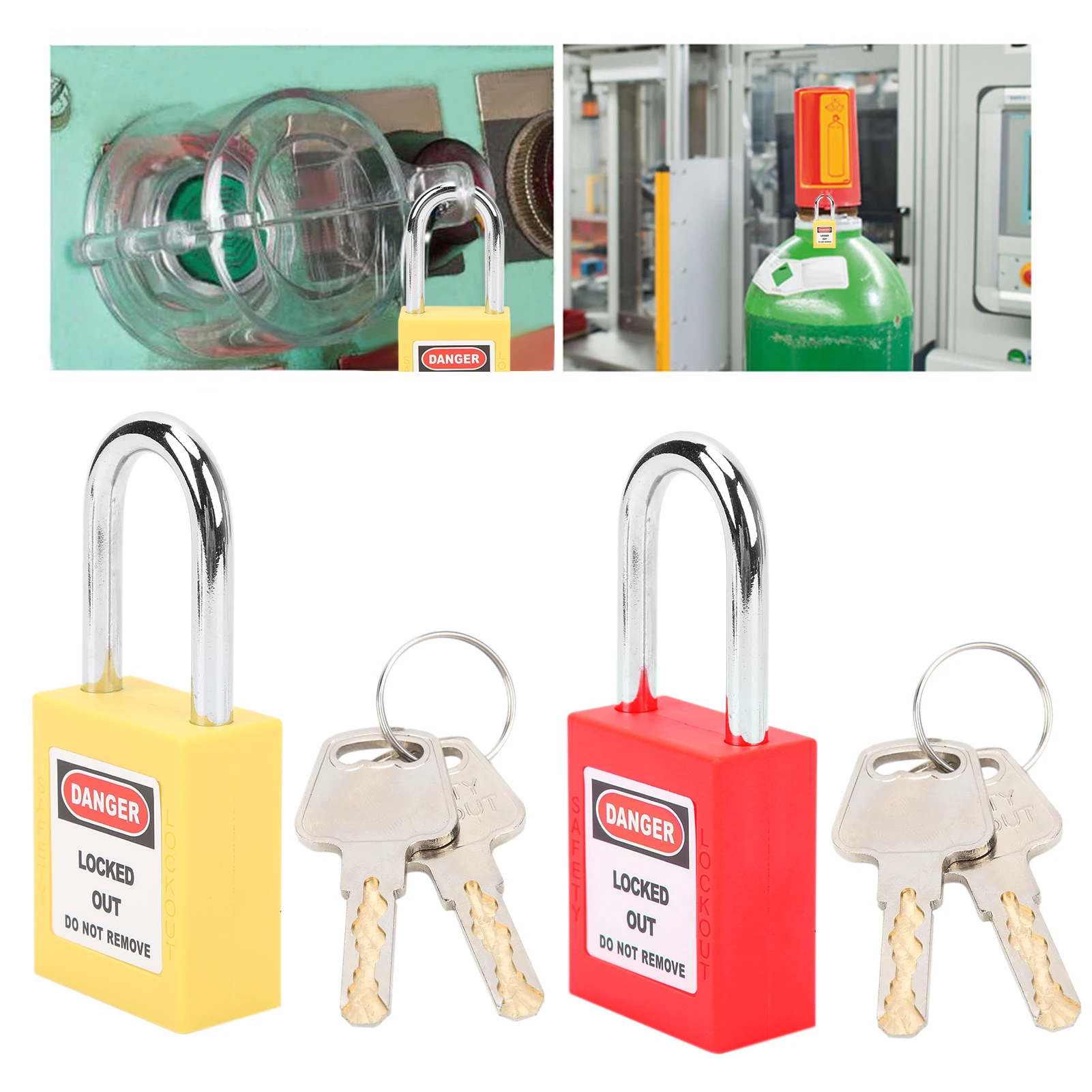 38mm Lockout Lock Insulation Safety Engineering LOTO Padlock for Machinery Manufacturing Safety Padlock Lockout Lock Tagout Lock