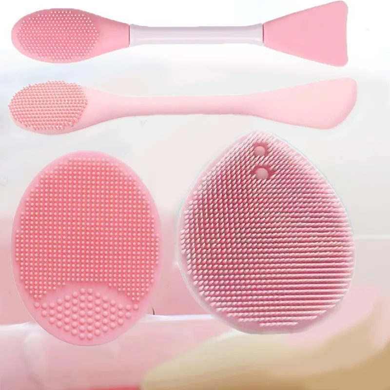 Silikonowy pędzel do masek, dwustronny pędzel do mycia twarzy, pędzel do masażu i oczyszczania twarzy, pędzel do nakładania maski błotnej na głęboko usuwane zaskórniki