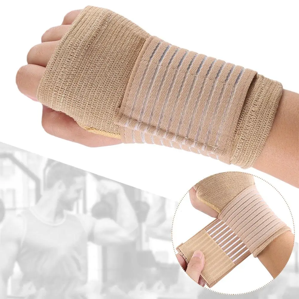 Sport Elastic Bandage Nylon Wrist Support Bracer Wristband Adjustable Portable Brace Support Accessories for Outdoor Activity