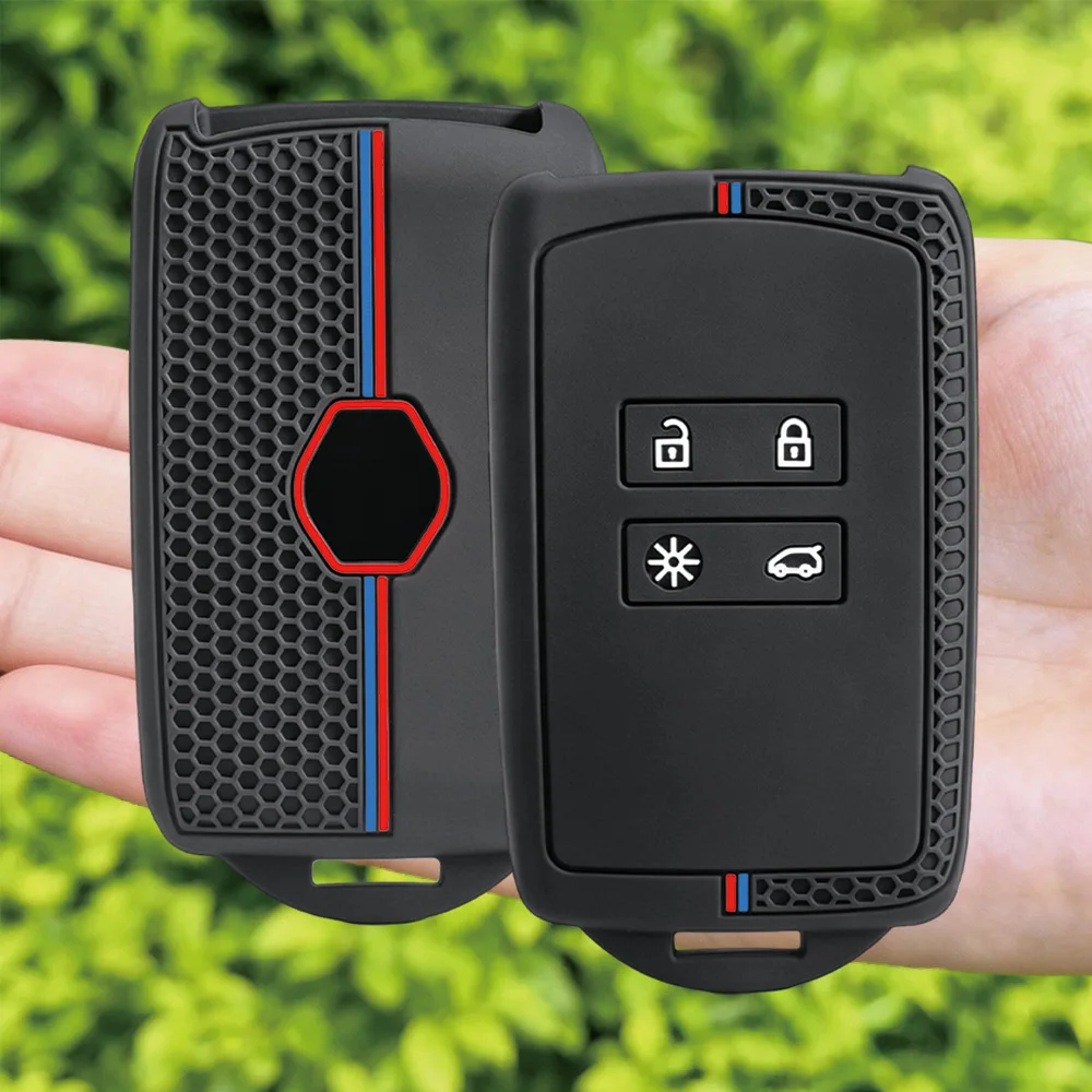 For Renault Clio Kadjar Captur Koleos Espace Master Talisman Scenic Megane 4 Arkana Sandero Silicone Smart Key Shell
