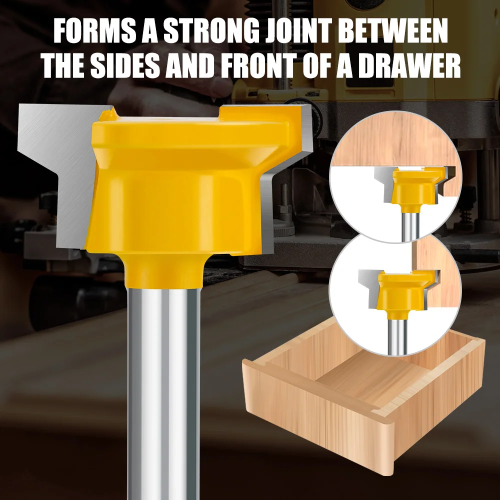 

XUCHUAN 1/4"1/2" Shank Drawer Router Bit For Wood Carbide Molding Router Bit Tenon Cutter Woodworking Tools Joint Milling Cutter