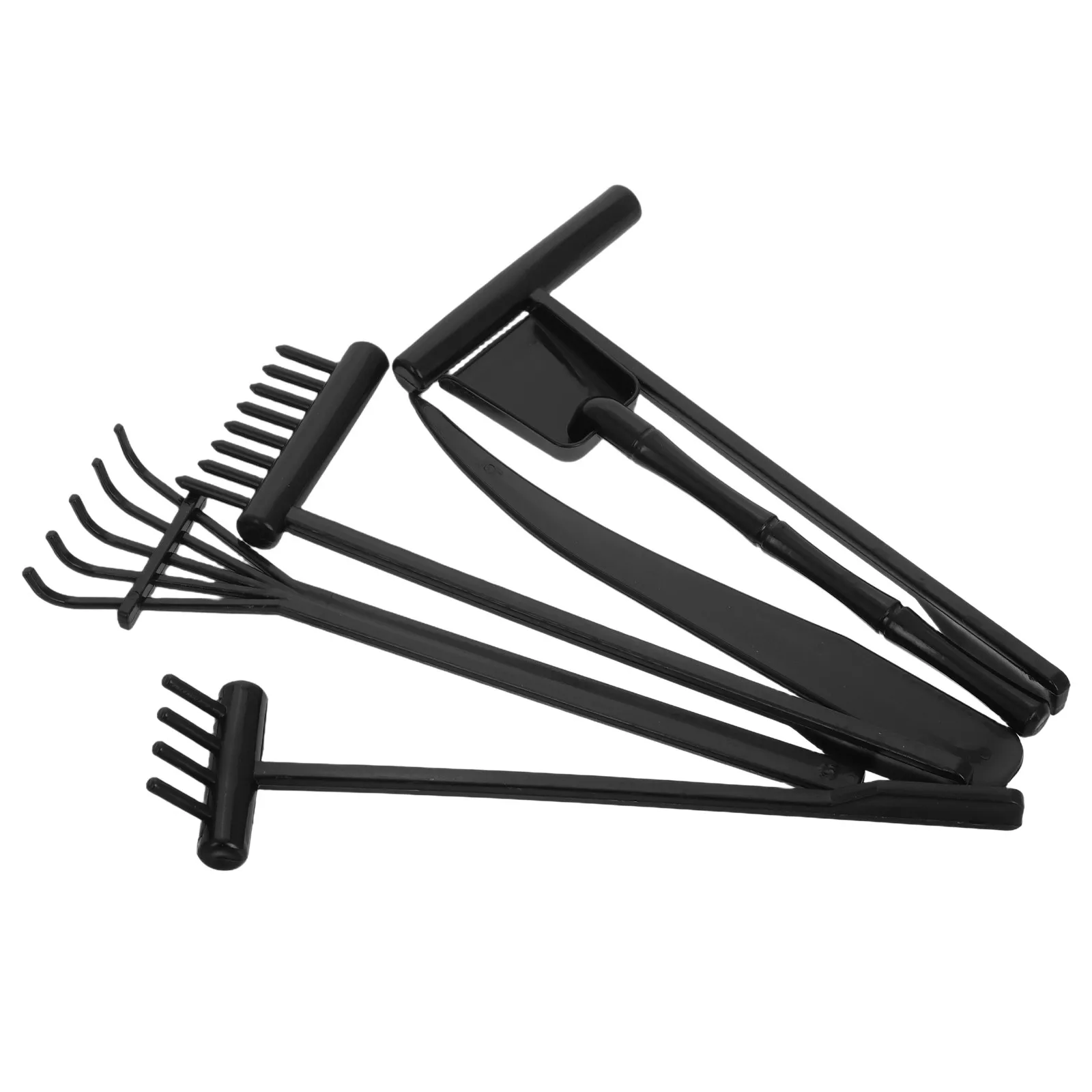 6Pcs Mini Garden Rake Zen Rakes Plastic Tools for Meditation Table Sand Smoothing Sandbox Accessories for Desktop Decoration