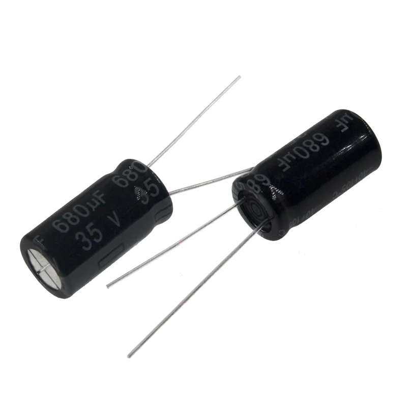 10pcs 680uF 35V 680MFD 35Volt 10*16mm Aluminum Electrolytic Capacitor Radial 680mf35v 680uf35v 35v680mf 35v680uf