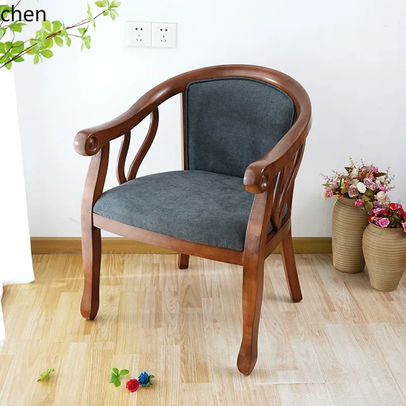 YFY Coffee Table and Chair Three-Piece Set for Balcony Hotel Solid Wood Chair