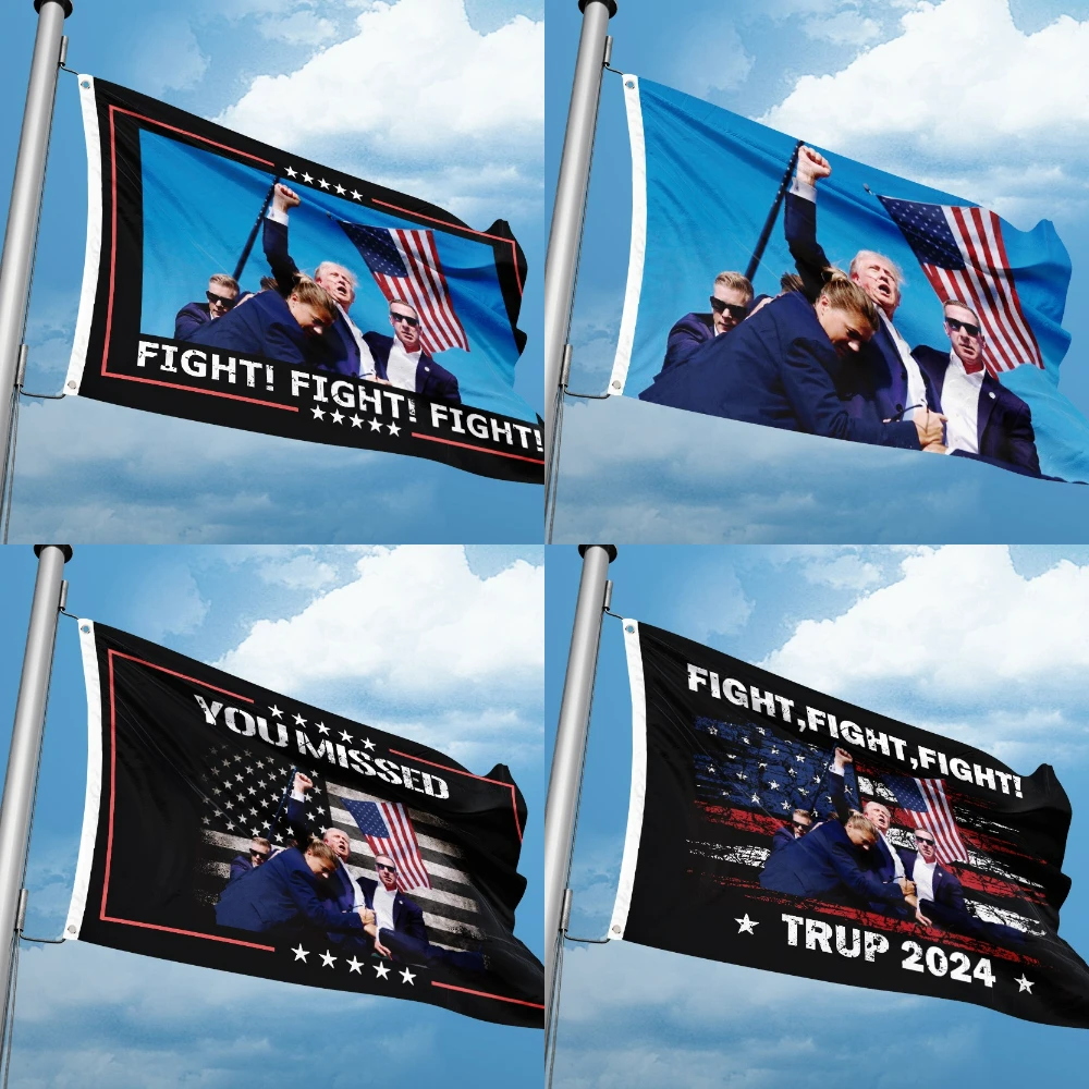 Donald Trump 2024 Fight Flag Take American Back 3ft x 5ft Polyester Banner Flying 90* 150cm Fine Sewing Custom Outdoor Indoor