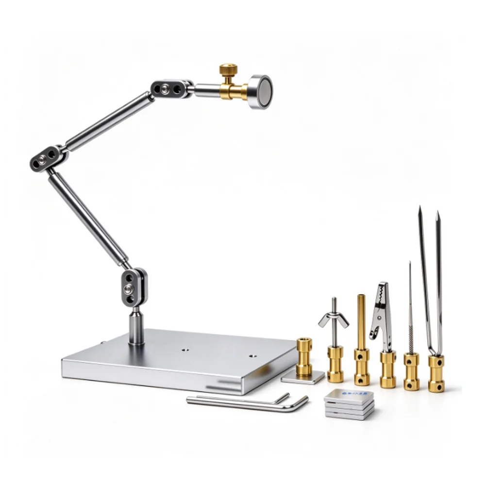 7-Joint Stop Motion Rig for Animation Figures and Props 35 cm Micro-Adjustable Stand with Interchangeable Heads