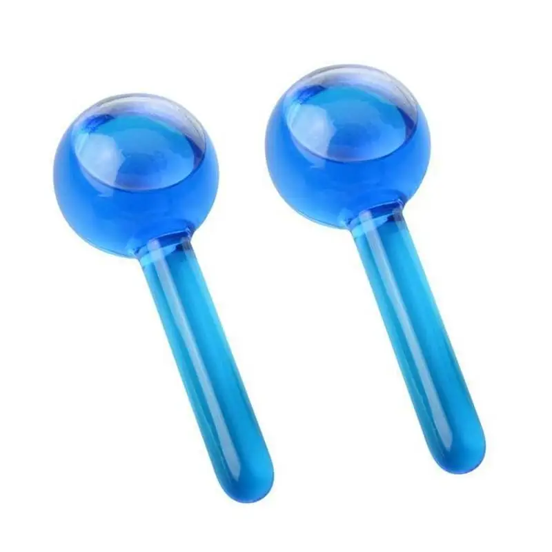 2PCS Crystal Ice Hockey Energy Massage Face Beauty Eye Massager Ice Globes Beauty Ball Eyes Beauty Roller Water Wave Ball